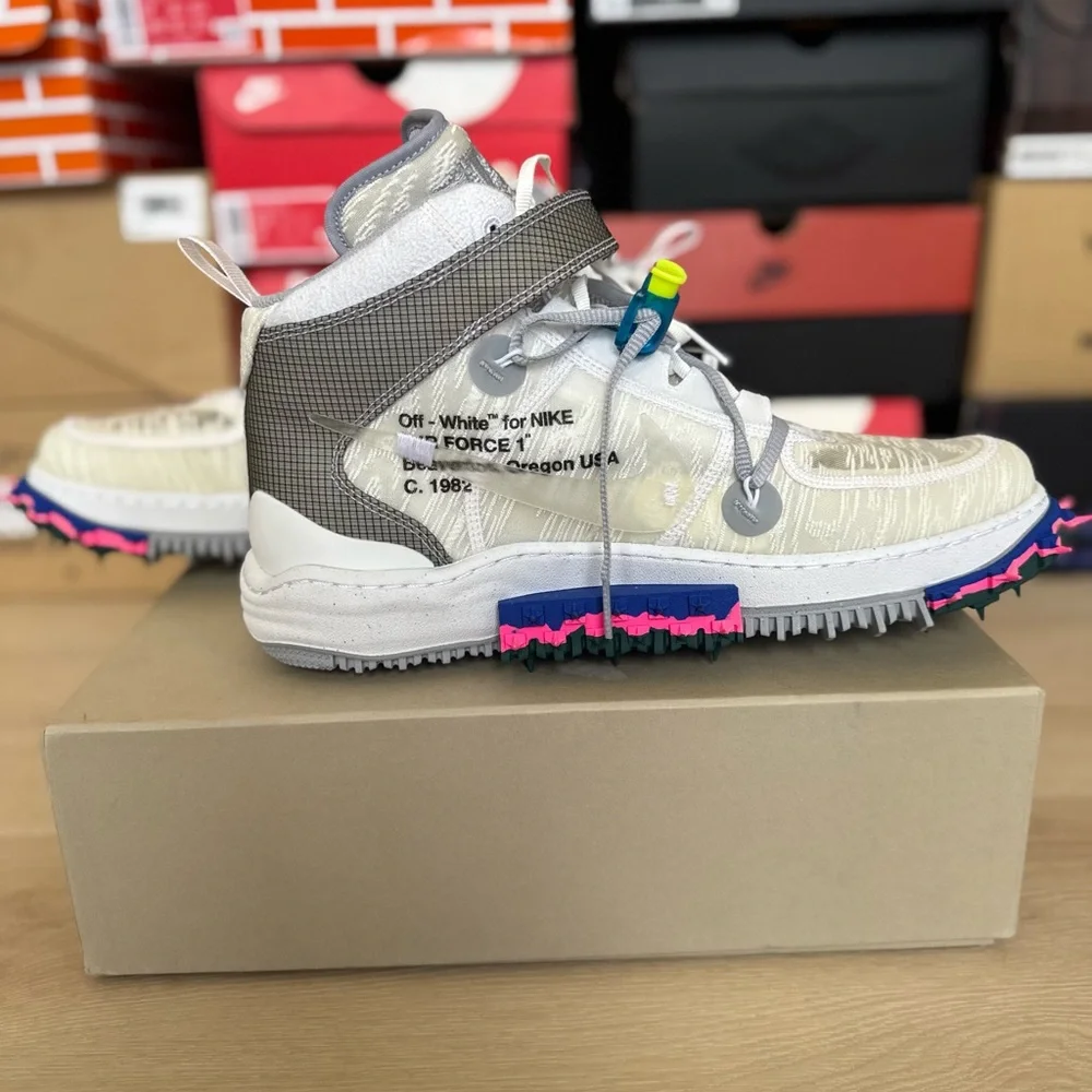 Off-White & Gray High-Top Af1